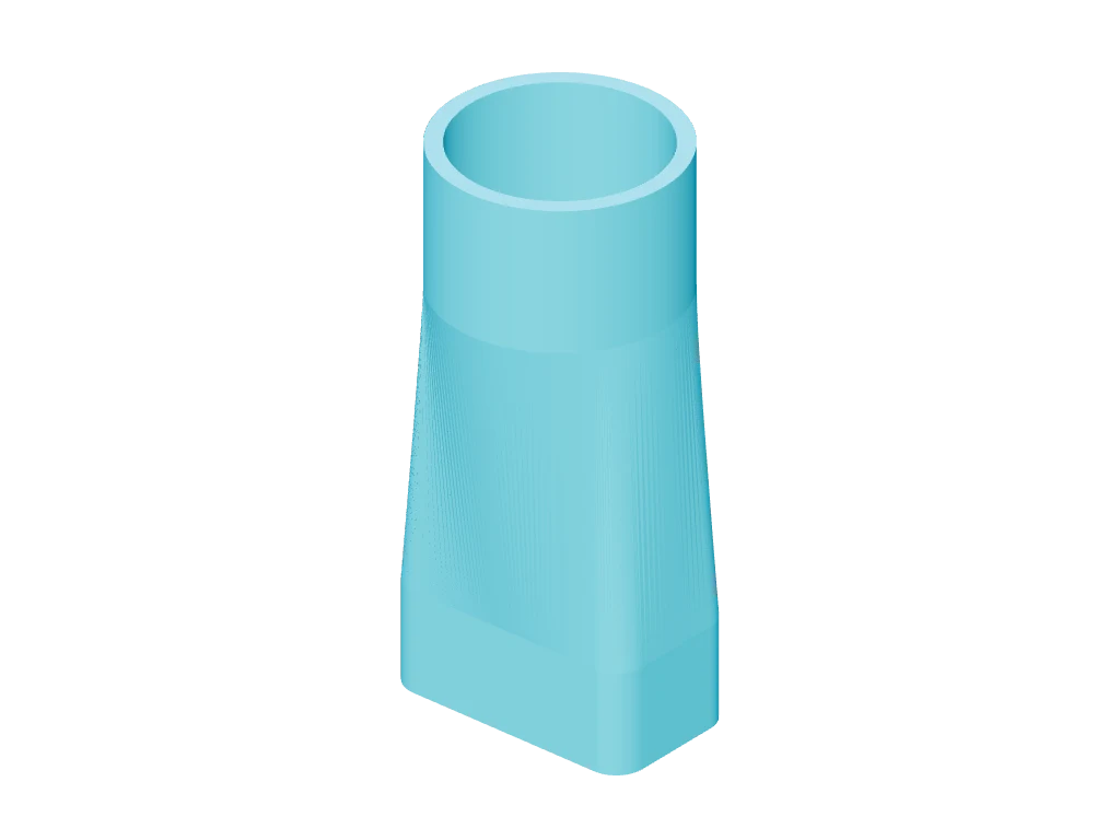 Custom rectangular dust adapter