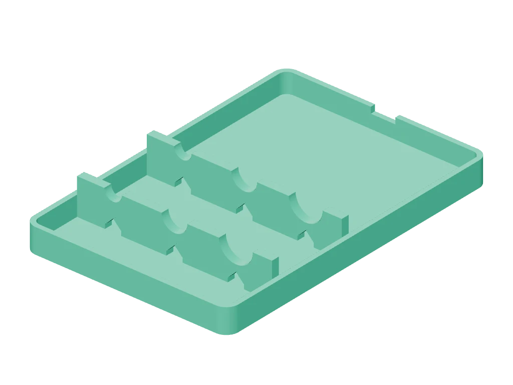 Brush rest and catch tray