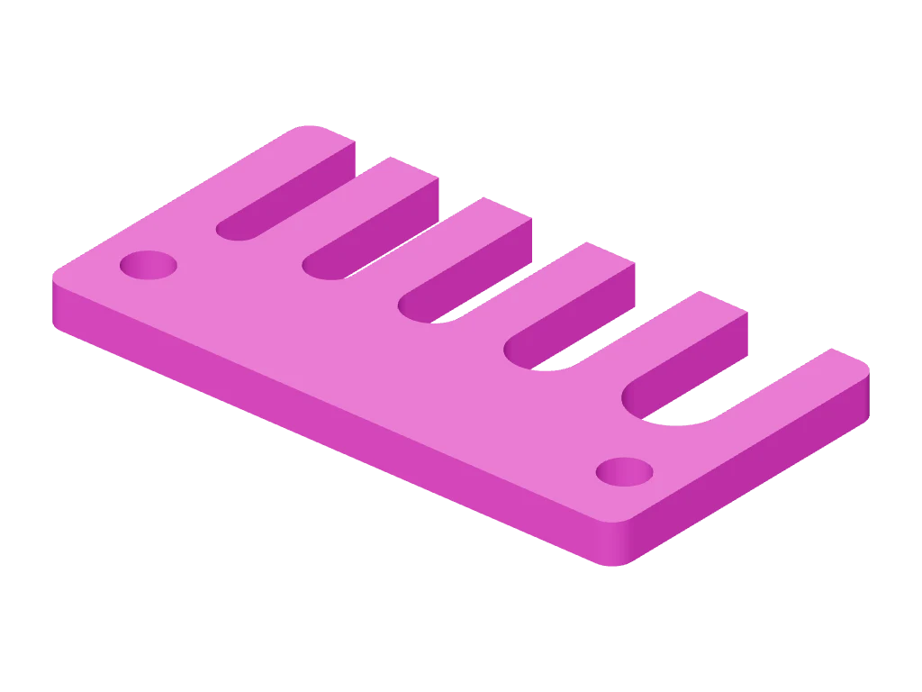 Desk-edge cable comb