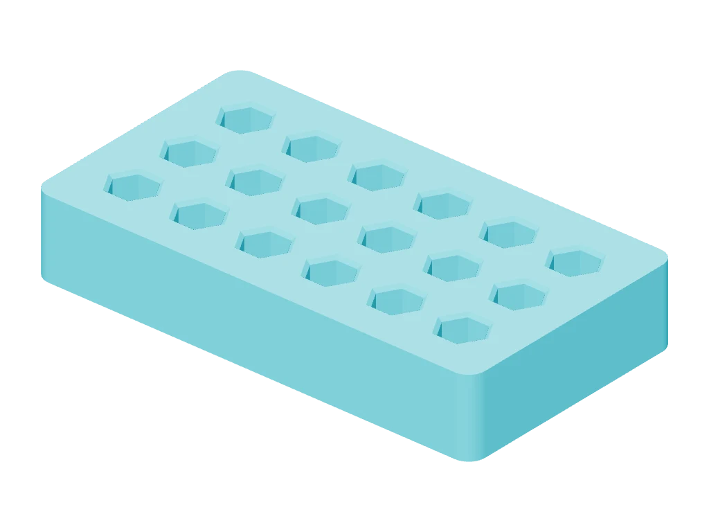Hex-bit rack