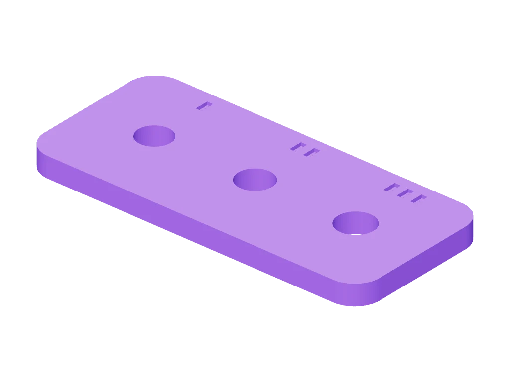 Sieve hole test piece