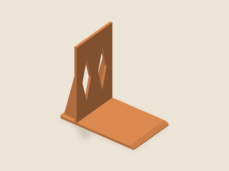 Braced bookend
