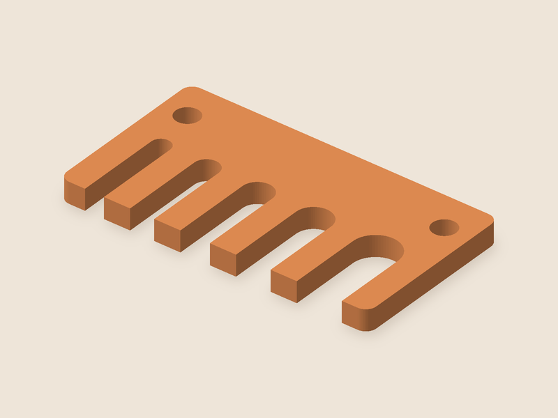 Desk-edge cable comb