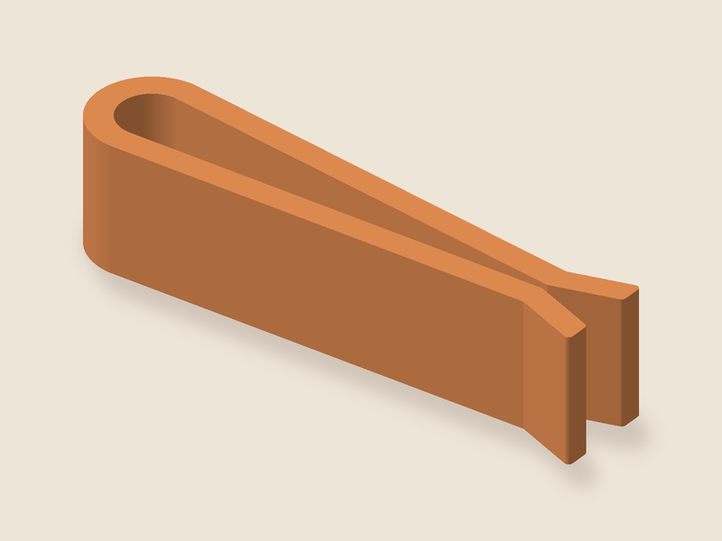 Folded-bag clip — flexure trial