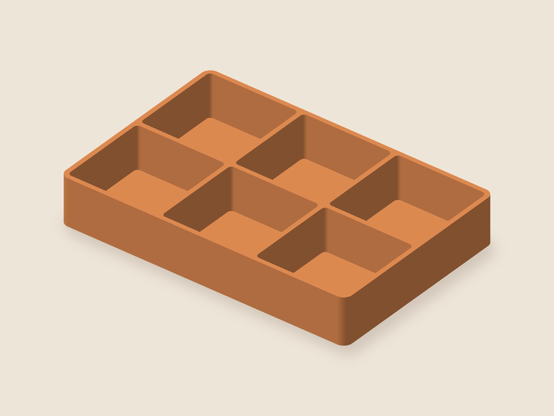 Divided parts tray
