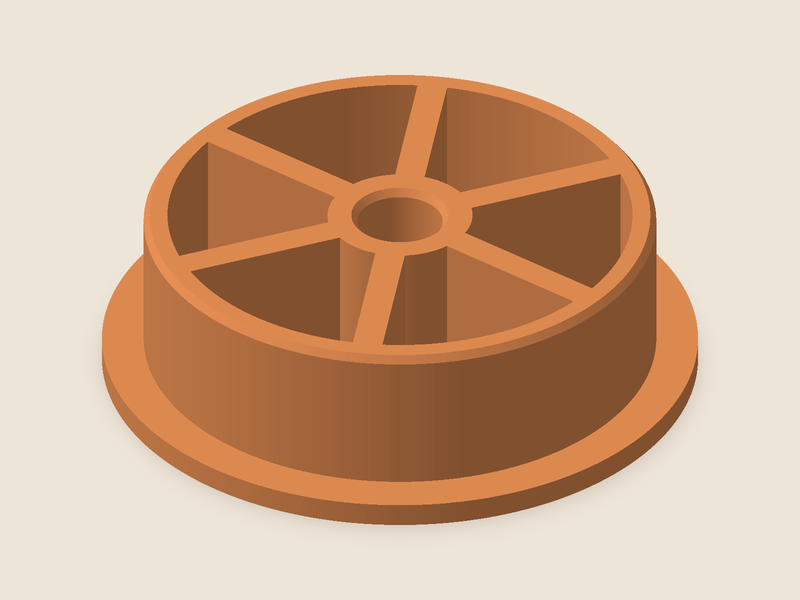 Roll-core adapter — print two