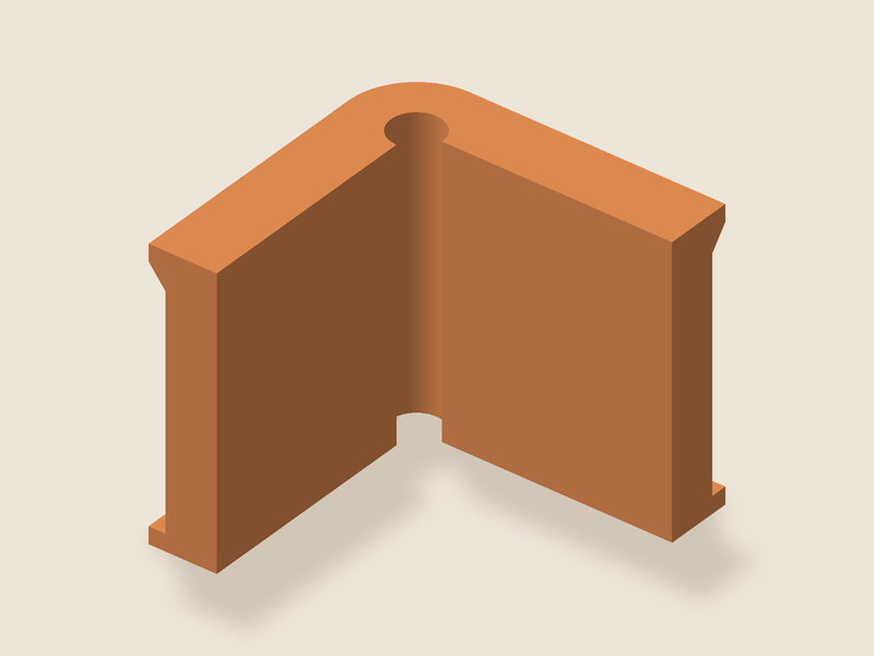Strap-clamp corner pad — print four