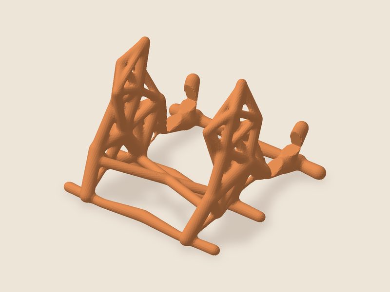 Organic guitar floor stand