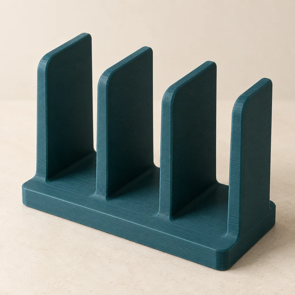 AI-generated product concept of Reed Storage Rack — Three Slot